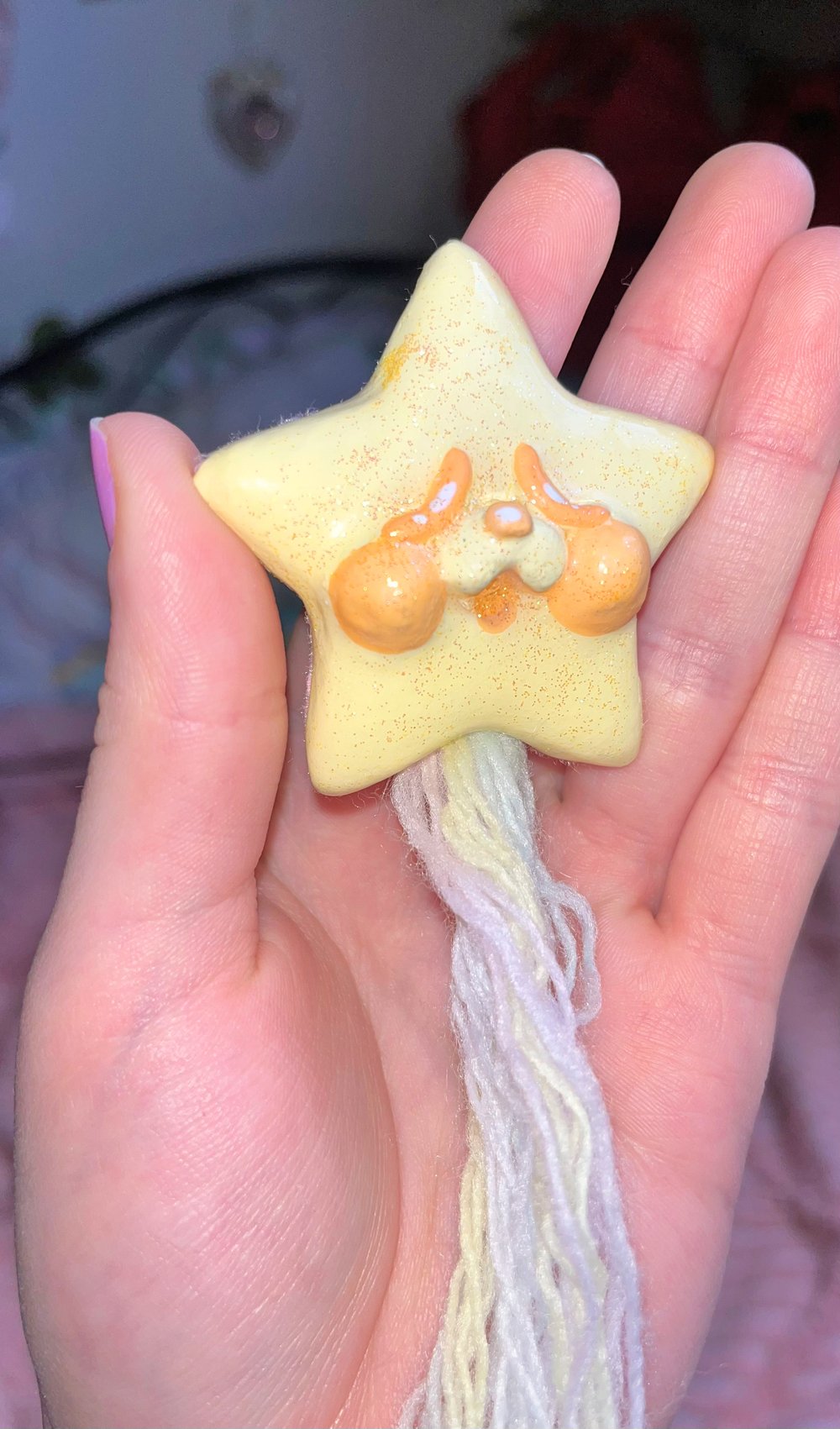Image of Yellow Star Brooch, Rainbow Tail