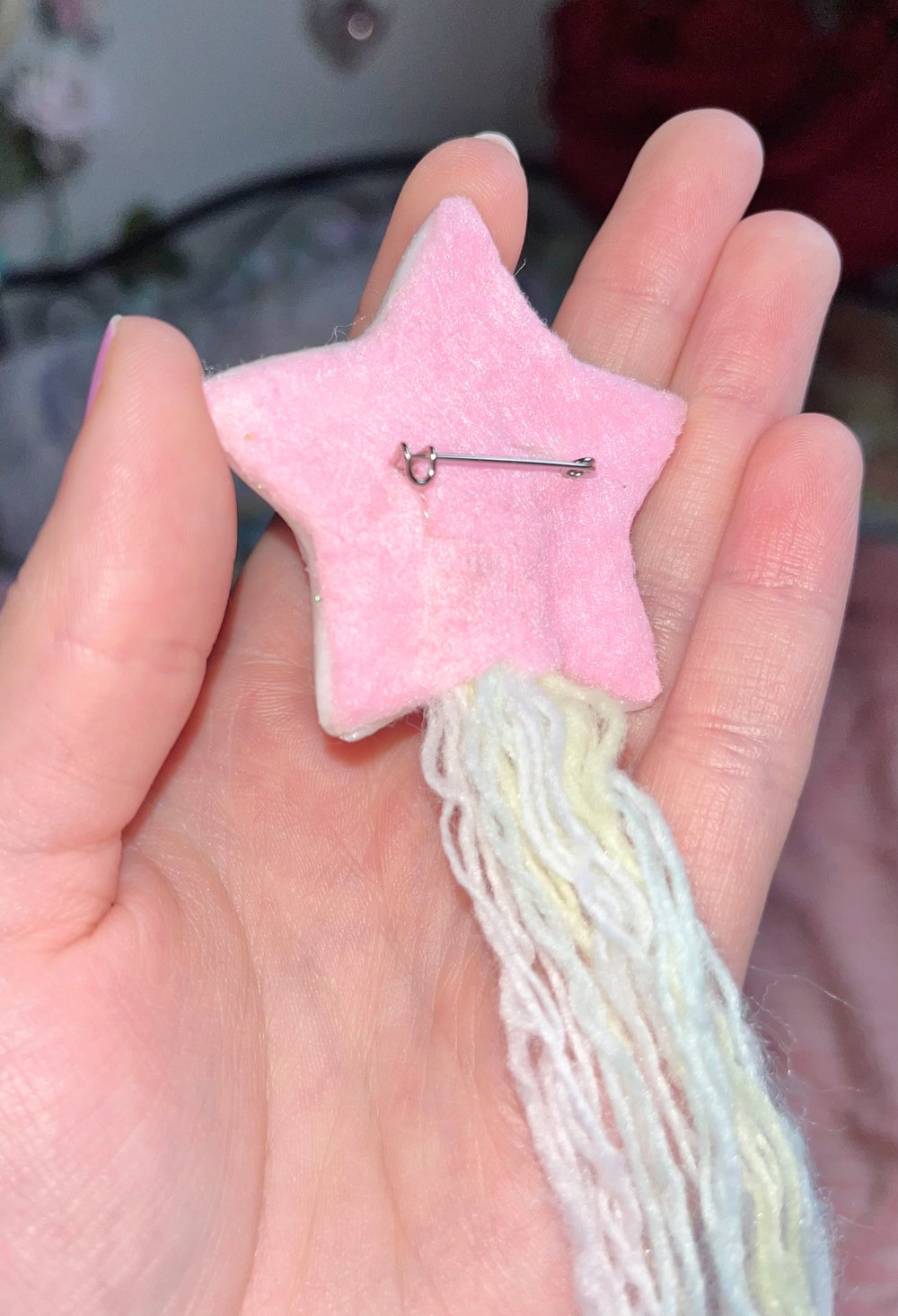 Image of Yellow Star Brooch, Rainbow Tail