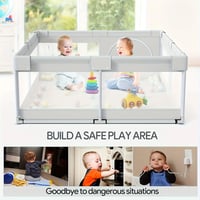 Image 3 of Sturdy Safety Baby Fence, Baby Playpen, Learning to Walk Fence, Household Climbing Mat Play Pen for 