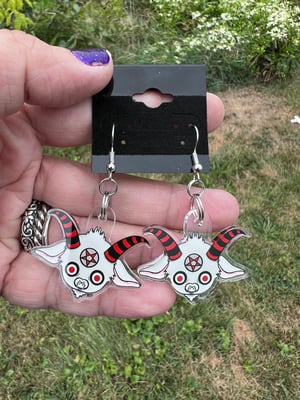 Baphomet acrylic earrings