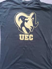 Image 3 of Vintage T Shirt Size Large Dark Green With Logo Ikon Collectables