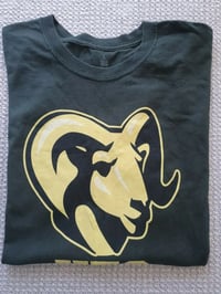 Image 5 of Vintage T Shirt Size Large Dark Green With Logo Ikon Collectables