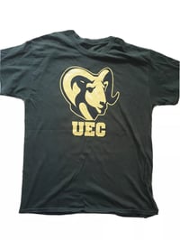 Image 1 of Vintage T Shirt Size Large Dark Green With Logo Ikon Collectables