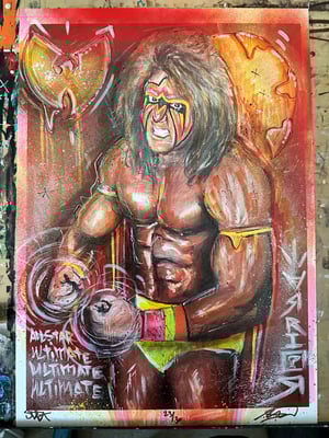 ULTIMATE WURRIOR SAM EVANS COLLAB - 1 of 1 HAND ALTERED