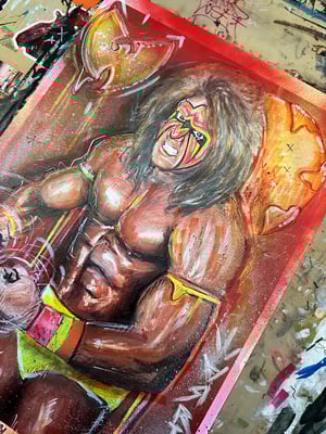 ULTIMATE WURRIOR SAM EVANS COLLAB - 1 of 1 HAND ALTERED
