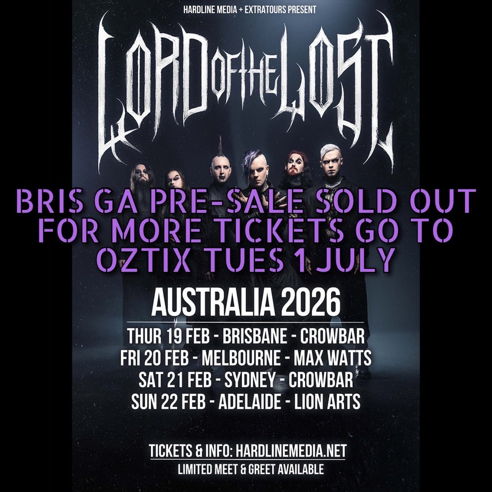 Image of LORD OF THE LOST - BRISBANE - CROWBAR - THUR 19 FEB - GA PRE-SALE