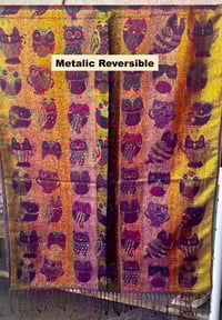 Image 13 of MYSTIC OWL SCARVES – Reversible Metallic Pashmina