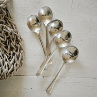 Image 1 of stamped soup spoon 