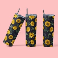 Image 3 of Sun-Kissed Floral Stainless Steel 20oz Tumbler
