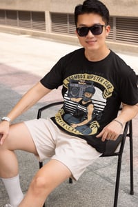 Image 2 of Retro Vibe Boombox Hipster Club Unisex Crewneck T-Shirt