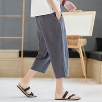 Image 4 of ZenStride Linen Cropped Pants