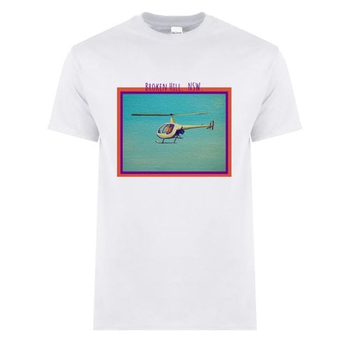 T-Shirt ~ Helicopter in White
