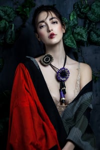 Image 11 of Collana floreale in pelle artigianale VERSATILE - Everglades