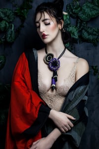 Image 10 of Collana floreale in pelle artigianale VERSATILE - Everglades