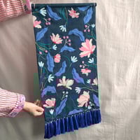 Image 5 of Navy Floral Embroidered Wall Hanging