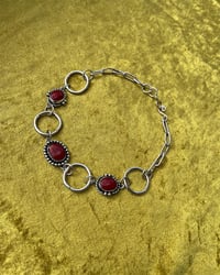Image 2 of Sterlingsilber Choker mit roten Rosaritas