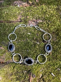 Image 1 of Sterlingsilber Choker mit schwarzen Onyx