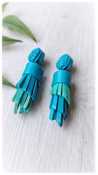 Image 5 of Orecchini pendenti floreali in pelle WHEAT PENDANTS - OltreMare