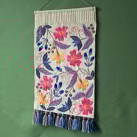 Image 1 of Floral Knit Wall Hanging 
