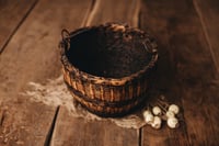 Image 1 of Antique basket with metal handle