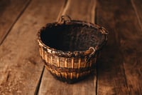 Image 8 of Antique basket with metal handle