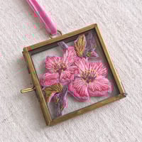 Image 2 of Framed Embroidered Spring Blossom Keepsake