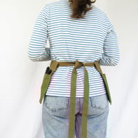 Image 7 of NEW! Gardeners Tool Belt Apron - Light Tan Canvas - Gift for Gardeners. No26:2
