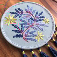 Image 4 of Blue Fern Tassel Hoop 