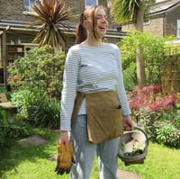 Image 11 of NEW! Gardeners Utility Belt Apron - Gathering Pouch - Red Canvas - Gifts for Gardeners