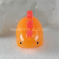 Image 3 of 🟧 "Translucent" mini Dino – Sunset Orange