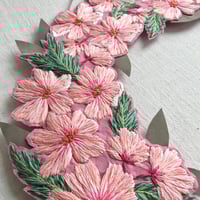 Image 3 of Spring Blossom Embroidered Large Wreath 