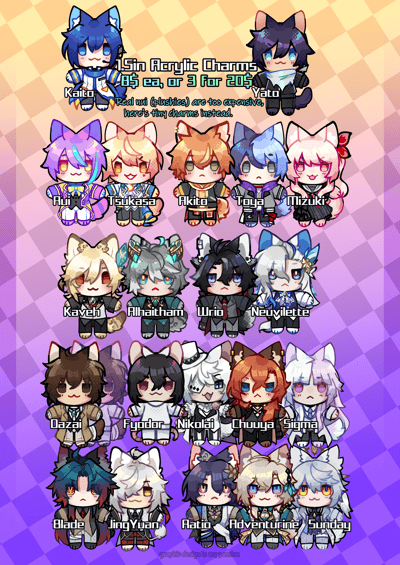 Image of 1.5in "Nui" Charms