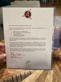 Image 1 of Air Jordan Flight Club Welcome Letter (nice condition)