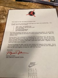 Image 2 of Air Jordan Flight Club Welcome Letter (nice condition)