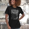 R. Stevie Moore x David Shrigley limited edition CAKE SHOP women's t-shirt - white print