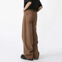 Image 3 of Coffee Tone Wide Leg Jeans
