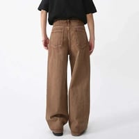 Image 2 of Coffee Tone Wide Leg Jeans