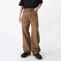 Image 1 of Coffee Tone Wide Leg Jeans