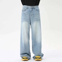 Image 1 of Washed Crease Pocket Jeans