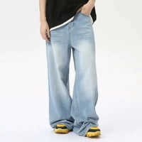 Image 4 of Washed Crease Pocket Jeans