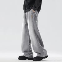 Image 8 of Spliced Drawstring Jeans