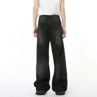 Image 4 of Distressed Wide Leg Jeans