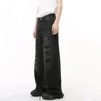 Image 5 of Distressed Wide Leg Jeans