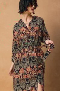 Image 3 of Midnight Palm Long Dress 