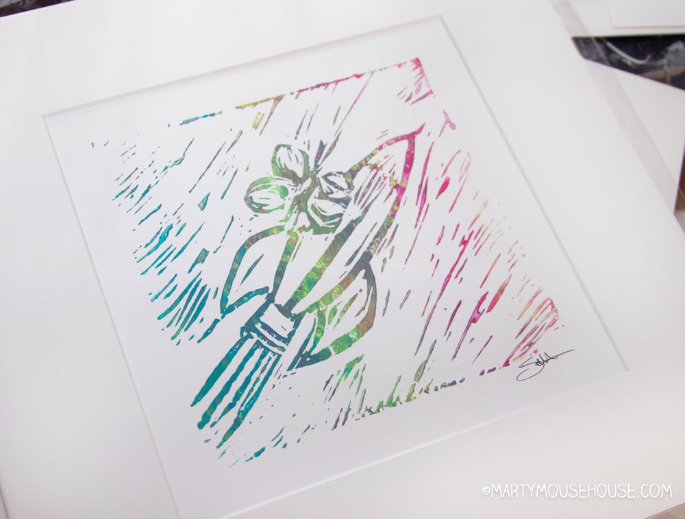 Image of Rocket Rat - Block Print 