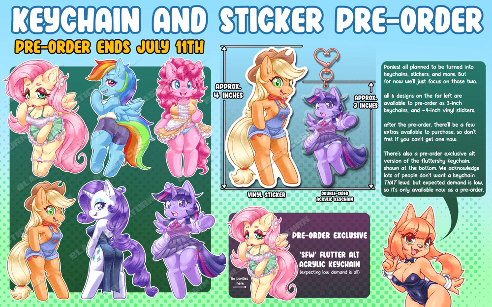 PRE-ORDER - Pony Keychains and Stickers