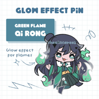 [PO] Green Flame Qi Rong - Enamel Pins