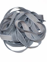 Image 3 of 1PC. BLUE CYLINDER  42" Hand Dyed Finished Edge Silk Wrist Wrap Bracelet/Jewelry/Craft Ribbons