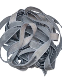 Image 6 of 1PC. BLUE CYLINDER  42" Hand Dyed Finished Edge Silk Wrist Wrap Bracelet/Jewelry/Craft Ribbons