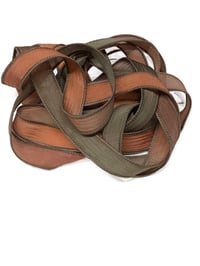 Image 2 of 1PC. CACTUS FLOWER 42" Hand Dyed Finished Edge Silk Wrist Wrap Bracelet/Jewelry/Craft Ribbons